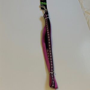 Pink Patterned Dog Leash with Padded Handle